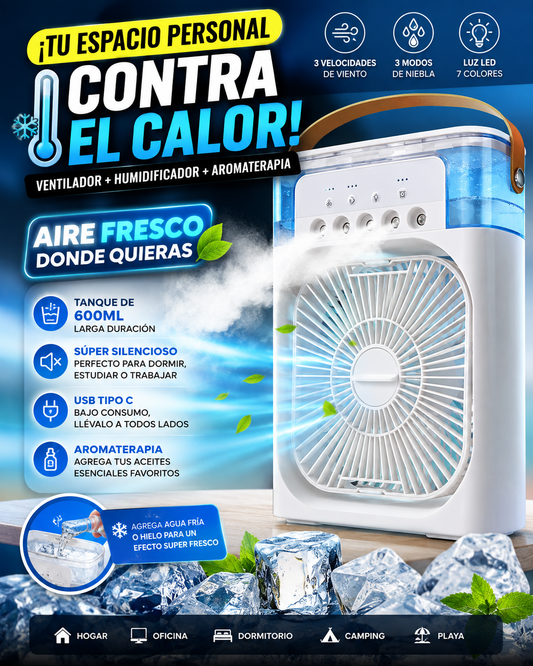 Ventilador Humidificador Aire 2 En 1